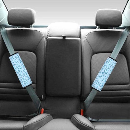 Dreaweet Blue Cheetah Print Seat Belt Covers for Adults Leopard Print Car Accessories 2 Pack Soft Comfortable Seatbelt Covers Universal Car Seat Belt Cushion Shoulder Strap Pads - color: Blue Cheetah Print