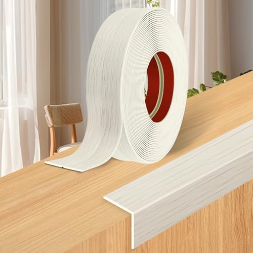 Wall Corner Protector Moulding Trim Peel and Stick Wall Corner Guards Trim Flexible Self Adhesive Edge Protector Moulding, 0.8 in x 10 Ft, Beige Wood - color: Beige Wood, size: 0.8 In x 10 Ft