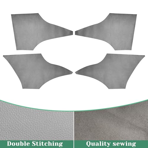4PCS Door Panel Armrest Cover Compatible with Toyota Corolla 2009-2013 Front and Back Vinyl Leather Insert Cards Protector Trim Gray (Only Leather Part)