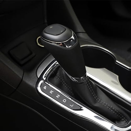 TOMALL Stainless Steel Car Gear Shift Knob Cover Compatible with Chevy Equinox 2018-2020 Shift Panel Trim Gear Lever Cover for Car Interior Car Accessories (Black Brushed) - color: Stainless Gear-Black Brushed