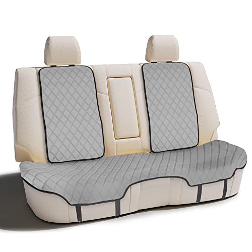 FH Group Neosupreme Automotive Seat Cushions - Universal Fit, Rear Car Seat Cushion With Non-Slip Silicone Backing for SUV, Sedan, Van - Gray - color: Gray, style: Rear Bench