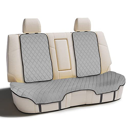 FH Group Neosupreme Automotive Seat Cushions - Universal Fit, Rear Car Seat Cushion With Non-Slip Silicone Backing for SUV, Sedan, Van - Gray - color: Gray, style: Rear Bench