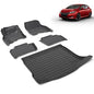All Weather Car Floor Mats & Cargo Liner Set Fit for Nissan Leaf (Without Bose subwoofer) 2018 2019 2020 2021 2022 2023 2024 2025 Floor Liners Trunk Liner Leaf Cargo Mat Accessories Black - style: 4)For Nissan Leaf 2018-2025 Full Set