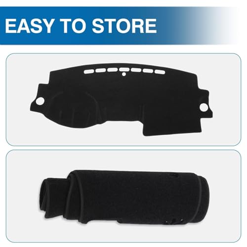 KUST Black Dash Cover for Honda CR-V CRV 2007 2008 2009 2010 2011 Non-Slip Dashboard Cover Interior Accessories for CRV Custom Fit Dash Mat Sunshade Windshield No Glare - size: CR-V 07-11(Black)