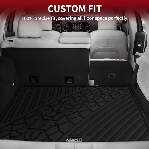 LASFIT Trunk Mat for Jeep Grand Cherokee WL 2022-2025 2026 5-Seat (Include 4xe, NOT for L) All Weather TPE Custom Fit Cargo Mat Trunk Liner Cargo Liner, Black - style: Grand Cherokee 5-Seat 2022-2026 Cargo Mat