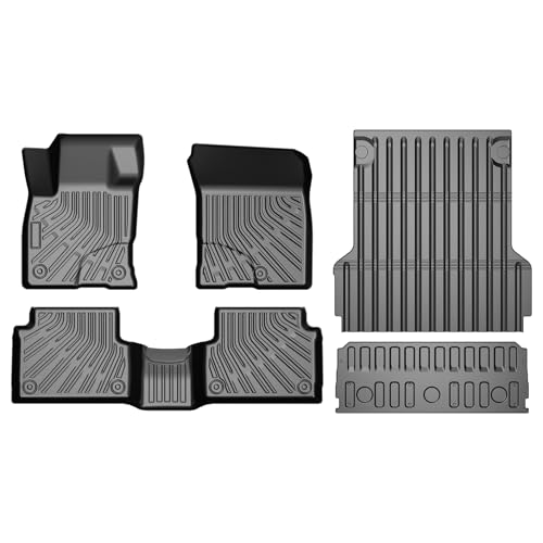 Maverick Floor Mats - Car Mats for Ford Maverick 2022-2025 2026 (Only Fit Gasoline Models), All Weather Floor Mats and Tailgate Mat with Truck Bed Mat for Maverick Accessories, Heavy Duty Rubber Mats - size: 2)Ford Maverick Gas 22+ Full Set