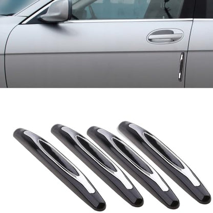 4PCS Car Door Edge Guards, Anti-Scratch Car Door Protector Trim Strip with Self Adhesive, Universal Door Guards for Cars Trucks SUVs, Exterior Car Accessories (Black)