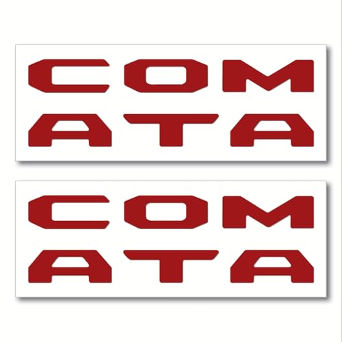 Prime Series UV Weatherproof Vinyl Decals: Pair of Left and Right Front Door Sill Protector Letter Inserts fits Tacoma 2016-2023 (Gloss Ruby Red) - color: Gloss Ruby Red