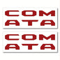 Prime Series UV Weatherproof Vinyl Decals: Pair of Left and Right Front Door Sill Protector Letter Inserts fits Tacoma 2016-2023 (Gloss Ruby Red) - color: Gloss Ruby Red