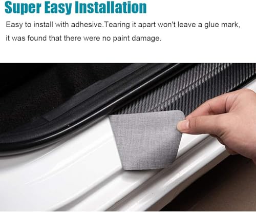LEXLEY For 2019-2026 Blazer 2018-2026 Equinox 2018-2025 Traverse Carbon Fiber Style Leather Door Sill Protector Guard Sills Protector Trim,Welcome Pedal Protect 4PCS-SLIVER
