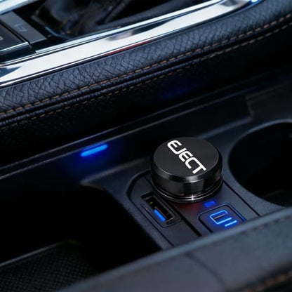 Cigarette Lighter Plug Cover Billet Aluminum Cigarette Lighter Plug, Fits All Vehicles with Standard 12 Volt Power Source Aluminum Dustproof Plug Billet Button Plugs (Black-Eject) - color: Black-eject