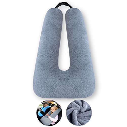 Travel Pillow Car Pillow Kid Car Sleeping The Sleeping Aid for Adults and Kids on Road Trips Kids Travel Pillow Gray