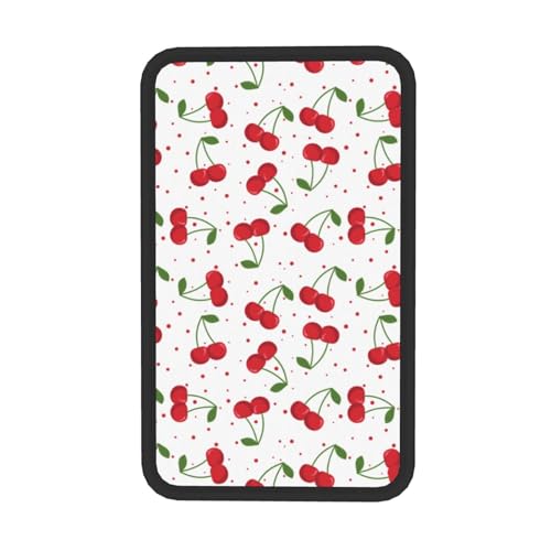 Universal Car Center Console Cushion Pad, Red Cherry Soft Waterproof Car Center Console Cover Auto Armrest Seat Box Cover Protector for Most Vehicle SUV Truck Car - color: Red Cherry