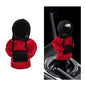 Car Gear Shift Cover, Fashionable Hoodie Vehicle Shift Knob, Novelty Mini Automotive Gearshift Decorative Sweater Shirt, Universal Car Accessories for Winter Warm Knob Cover (Red & Black)