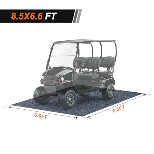 8.5 * 6.6 Ft Heavy Duty Oil Spill Mat, 6.5mm Thickened Large Garage Floor Mat for Under Car, 1/4" Waterproof Rubber Backing Absorbs Oil Quickly, Washable, Reusable, Durable, Non-Slip - size: 6'7" x 8'7"