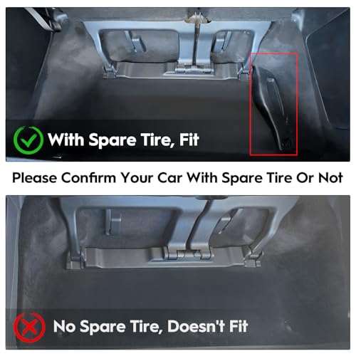 KUST Cargo Trunk Mat for Toyota Sienna 2021-2026 (with Spare Tire), Rear Trunk Cargo Liner All Weather Protection, TPE Rubber Raised Edge - size: For 2021-2026 Sienna | Trunk Mat