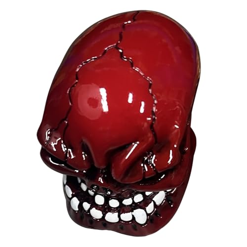 Skeleton Shifter Knobs Skull Gear Lever Handle Car Shift Head Fit Most Manual Automatic Transmission, Red - color: Red