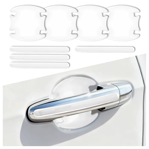8PCS Car Door Handle Protector,Transparent Car Door Handle Scratch Protector for Protection & Decoration,Universal Cars Handles Protectors Cars Accessories for Most Vehicles