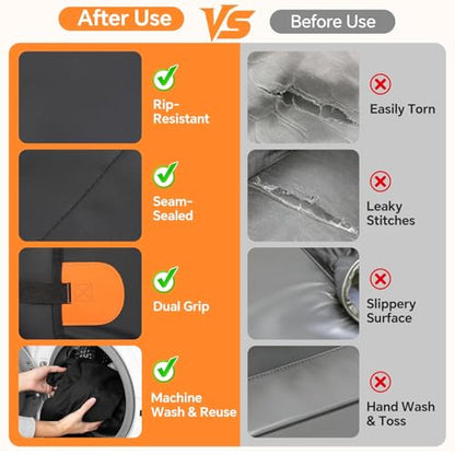 Dog Car Seat Cover Hard Bottom, 400LBS Back Seat Extender for Dogs, Waterproof PU Leather Dog Hammock, Heavy Duty Dog Seat Protector for Car SUV Truck
