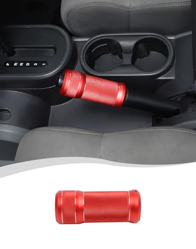 Hoolcar Hand Brake Cover Fit for Jeep Wrangler JK JKU 2007-2010 - color: Red