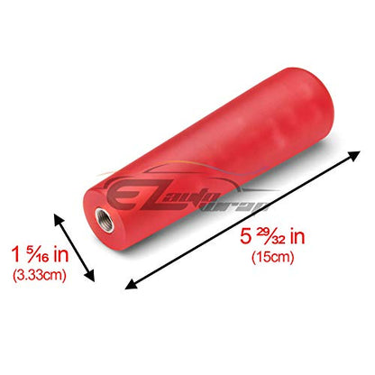 EZAUTO WRAP Red Shift Knob Stick Frosted Matte Crystal Bubble Long Throw Gear Shifter 15cm - color: Matte Red, size: 15cm