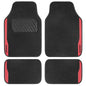 Motor Trend SpeedSeries Carpet Car Floor Mats Set - Versatile Fit for Cars, Trucks, SUVs, Vans Red Trim Racing Design Car Mat Full Set Tapetes para Carro - Set of 4, Black & Red Car Carpet Mats - color: Speed Series-Red