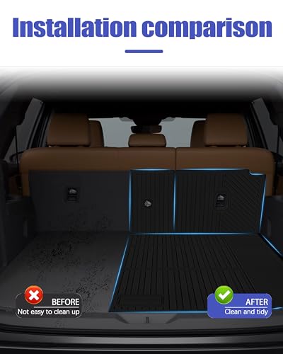 Cargo Liners Backrest Mat for Mazda CX-70 CX70 Accessories 2025 2026 with Hook&Loop Accessories Rear Trunk Mat Rear Seat Back Cover Protector All Weather Anti-Slip Split Dog Liner 3 PCS