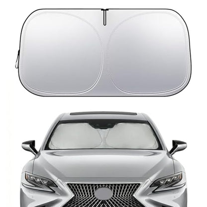 Lexus GS GX LS Windshield Sun Shade, Custom Fit Foldable Front Window Sunshade Protector, Blocks UV Rays and Heat, Fits 1990–2025 Models - size: for GS 1992-2025, GX 2002-2025, LS 1990-2025