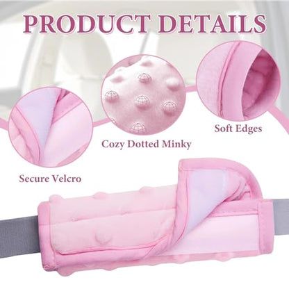 2 Pack Car Seat Strap Pads for Babies, Soft Car Seat Shoulder Strap Covers for Baby Child Kids, Pink - color: Pink