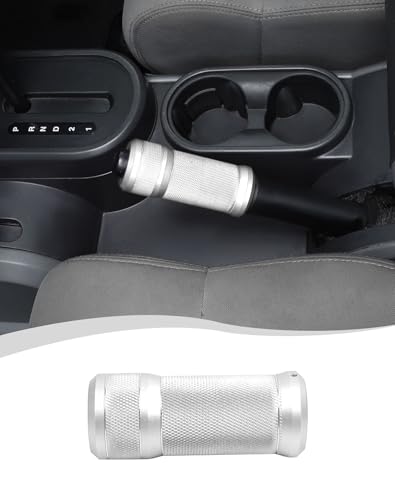 Hoolcar Hand Brake Cover Fit for Jeep Wrangler JK JKU 2007-2010 - color: Silver