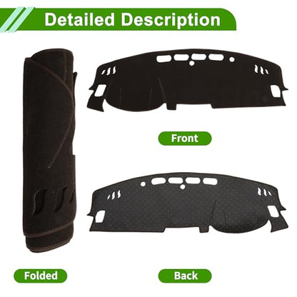 Dash Cover for Nissan Altima 2019-2025 No Hud Dashboard Cover Car Interior Anti-Slip/Anti Dust Polyester Brown 1 Pcs - color: Brown