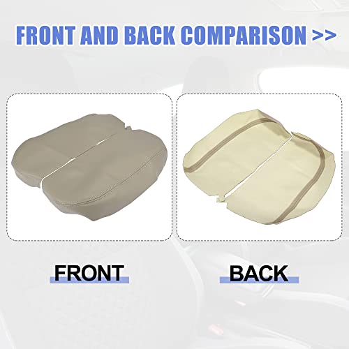 X AUTOHAUX Pair Car Center Console Lid Armrest Seat Box Cover Protector Replacement Microfiber Leather for Acura MDX 2007-2013 Beige