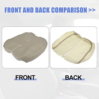 X AUTOHAUX Pair Car Center Console Lid Armrest Seat Box Cover Protector Replacement Microfiber Leather for Acura MDX 2007-2013 Beige