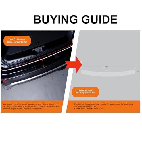 Car Rear Bumper Protector 8.5 Mil Clear PPF Film for Car Paint Protection, Universal Door Entry Edge Guard & Scuff Plate Protector, Invisible Anti-Scratch Door Step Wrap for Cars, SUV, Trucks - size: TPU 8.5 mil 35.43"L x 3.94"W