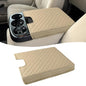 KBH Center Console Armrest Cover for 2007-2013 Chevy Silverado & Tahoe & Suburban, GMC Sierra & Yukon, Middle Console Lid Cushion, PU Leather, Anti-Scratch, Beige (Fits Jump Seat Console)