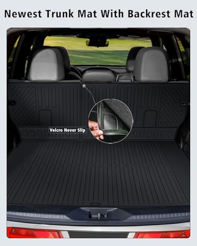 Floor Mats Fit for Forester Hybrid 2025 2026 Trunk Mat with Backrest Mat All Weather TPE Rubber Cargo Liner Back Seat Protector Full Set for Forester 2025 Plug-in Hybrid Accessories, Black