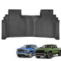 CAT® JustFit™ 3D Custom Fit Bench Floor Mat for 2019-2026 Chevrolet Silverado 1500/GMC Sierra 1500 & 2020-2026 Chevy Silverado/GMC Sierra 2500HD/3500HD Crew Cab Rear Floor Liner Laser Measured - style: Chevy Silverado (2019–2026) / GMC Sierra (2020–2026)