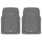 Motor Trend 2 Piece Front Car Floor Mats- Gray FlexTough Contour Liners-Deep Dish Heavy Duty Rubber Floor Mats for Car SUV Truck & Van-All Weather Protection, Universal Trim to Fit