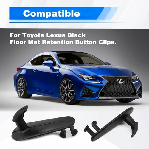 4Pcs Car Floor Mat Clips Floor Carpet Clips Fixing Hooks Compatible with Toyota Lexus Cargo Fastener, Cargo Mat Clip Accessories Black