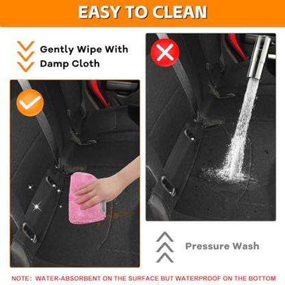 Front & Rear Seat Cover Compatible with 2013-2018 Dodge Ram & 2019-2022 Classic Ram Crew Cab, Neoprene Durability Truck Seat Cover, Rear ONLY Fit Full Bench Rear Seat Without Armrest - color: Black, size: 2013-2022 Ram 1500/2500 Front & Rear