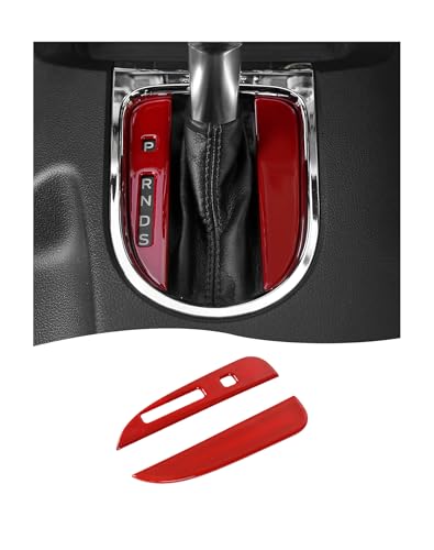 Interior Gear Shift Panel Frame Cover Trim Accessories Compatible with Ford Mustang 2015 2016 2017 2018 2019 2020 2021 2022 2023, Red