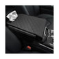 Car Center Console Cover, 13 × 7.1 × 3.0 Inch Leather Auto Armrest Cover with Pockets & Tissue Box, Waterproof Comfortable Center Console Cushion Pad for Cars Trucks SUVs (Black) - color: Black
