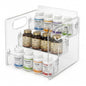 Plastic Vitamin Storage Organizer, 3-Tier Bottle Organizer for Vitamin Bottles and Medicine Bottle, Pill Bottle Organizer for Countertop, Bathroom Cabinet and Makeup Storage Items