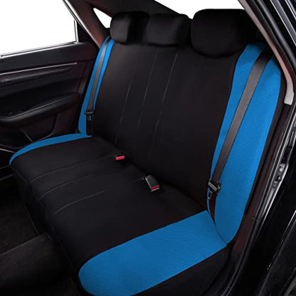 Flying Banner Butterfly car seat Covers ful Set Fashion Universal Lady Woman Female Rear Bench Split Colorized (Full Set, Blue) - color: Blue, size: Full set