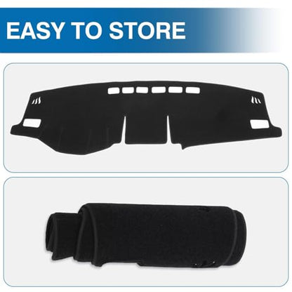 KUST Black Dash Cover Mat for Toyota RAV4 2019-2025 Left Hand Driving Non-Slip Dashboard Cover Interior for RAV4 Accessories Custom Fit Dash Mat Sunshade Windshield Glare - size: 62.2''×14.8'' (Toyota RAV4 19-25)