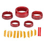 AC Air Conditioner Gear Shift Headlight Media Control Switch Knob Cover for Dodge for RAM 13-17 / Interior Trim/Stylish Aluminum Alloy / 5 Pcs Red - color: Red