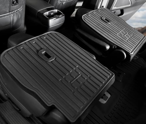 Kick Mats Backrest Mats for 2020-2024 2025 Kia Telluride 7 Passenger Captain Chairs Car Mats Accessories, All Weather TPE Interior Protector(2nd Row Backrest Mats)