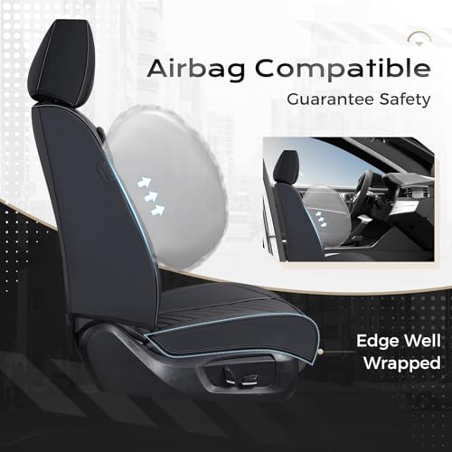 Coverado Car Seat Covers Front Set - color: Black-0, size: Front Pair