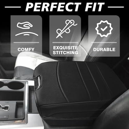 Center Console Armrest Cover Fit for Dodge Ram1500/2500/3500 2013-2018 Accessories, Comfort Armrest Pad Console Lid Cushion Vegan Leather Regular Thick(Bucket Seat ONLY) - size: 3) 13-18 |Ram1500/2500/3500| Bucket Seat, Regular