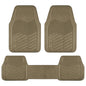Rubbermaid Car Mats Full Set – All Weather Car Floor Mats Universal Trim-to-Fits Design,Heavy Duty Car Mats for Cars, SUVs, Trucks,and Vans - Black - color: Beige
